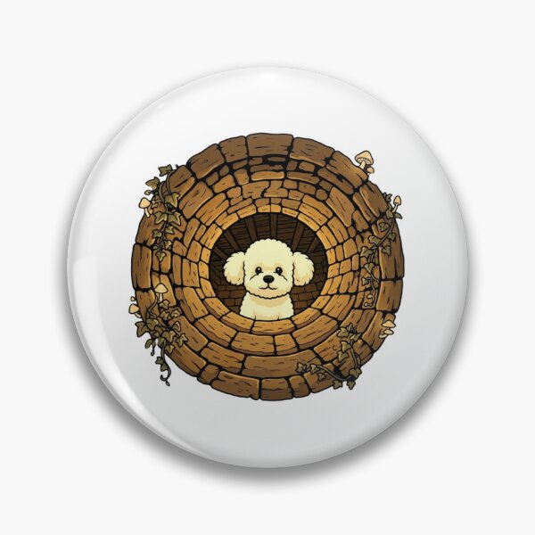 Item preview, Cute Poodle Puppy Stone Tunnel Cottagecore Art designed and sold by SiarheiYur.