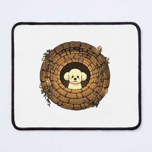 Item preview, Cute Poodle Puppy Stone Tunnel Cottagecore Art designed and sold by SiarheiYur.