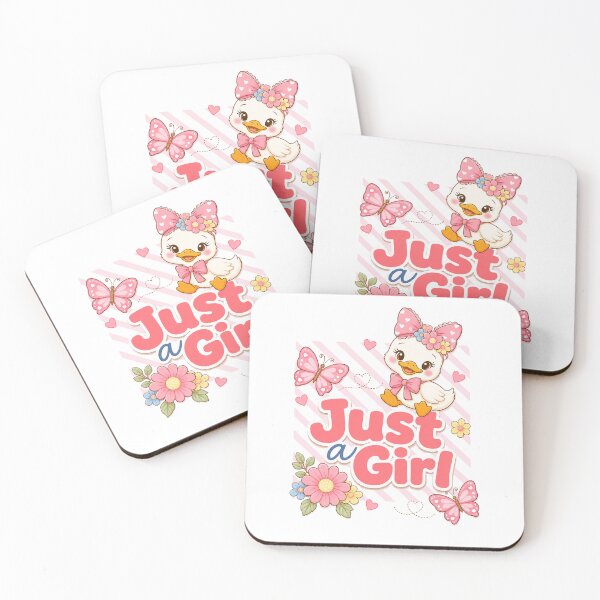 Item preview, Just a Girl Duck Bow Art designed and sold by QuirkyCloud Designs.