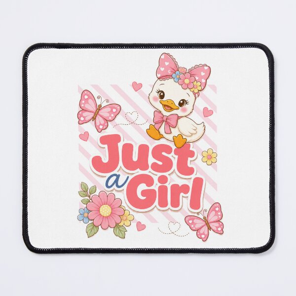 Item preview, Just a Girl Duck Bow Art designed and sold by QuirkyCloud Designs.
