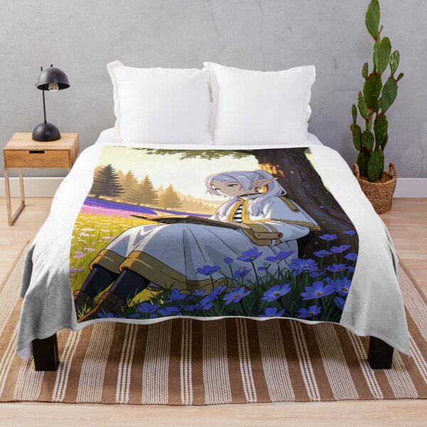 Item preview, Art - Dreamy Elf Character, Peaceful Manga Illustration at the Foot of a Tree designed and sold by AnimeShin.