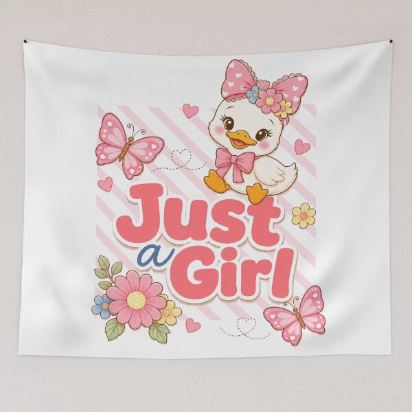Item preview, Just a Girl Duck Bow Art designed and sold by QuirkyCloud Designs.