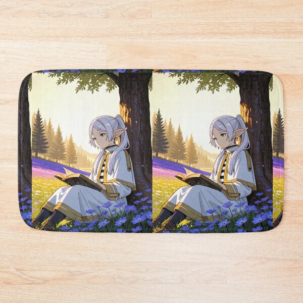 Item preview, Art - Dreamy Elf Character, Peaceful Manga Illustration at the Foot of a Tree designed and sold by AnimeShin.