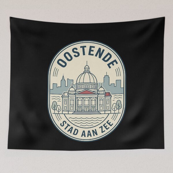 Item preview, Oostende Belgium Vintage Travel Emblem Stad Aan Zee designed and sold by k3rstman1.