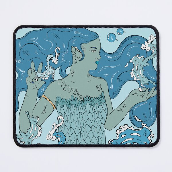 Item preview, The Waterbearer – Aquarius Zodiac Illustration designed and sold by BuckaBaby.