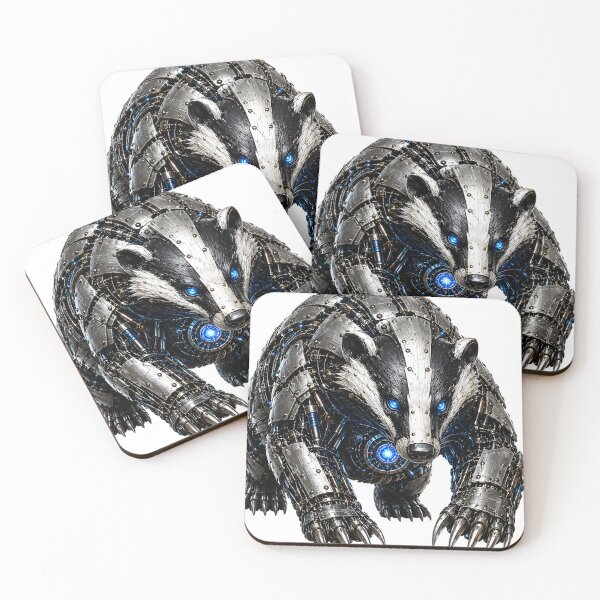 Item preview, Steel Badger V5 – Mechanical Cyber Badger | Industrial Metal Beast designed and sold by SteelCoat Studio.