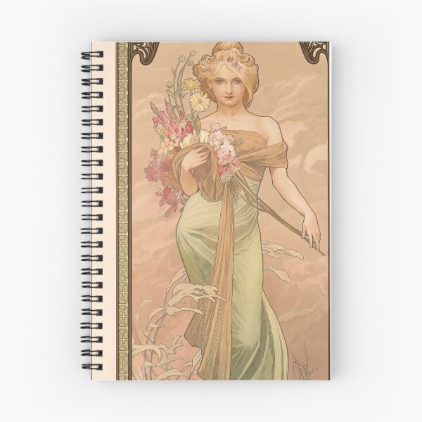 Item preview, Nouveau Spring Woman With Flowers designed and sold by artofuniverse.
