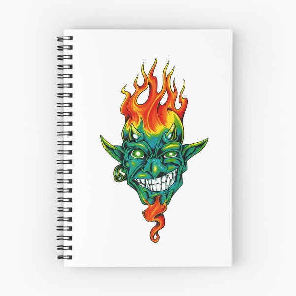 Item preview, Flaming Demon Traditional Tattoo Flash Gothic Art designed and sold by wizooo411.