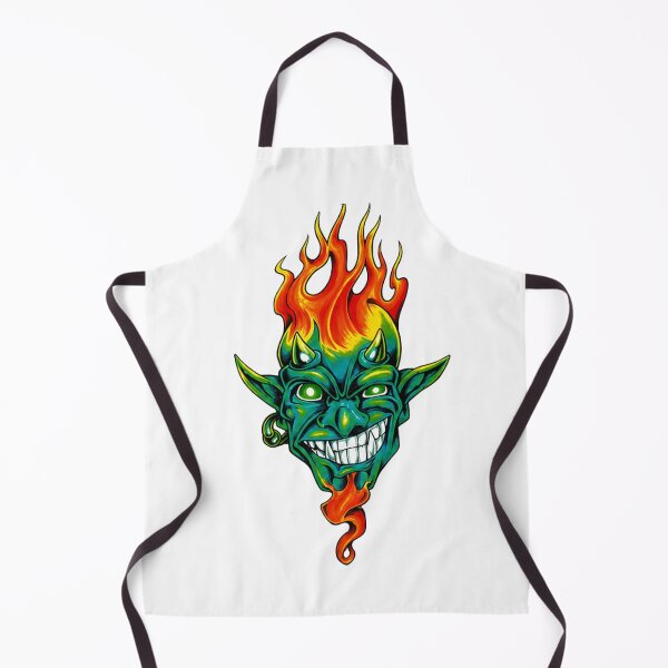 Item preview, Flaming Demon Traditional Tattoo Flash Gothic Art designed and sold by wizooo411.