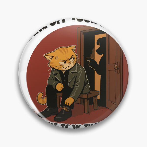Item preview, Take Off Your Shoes Gangster Cat designed and sold by ANALOG MISCHIEF.