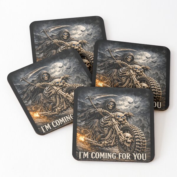Item preview, Grim Reaper Biker – I'm Coming for You... designed and sold by Nela-&-Lena.