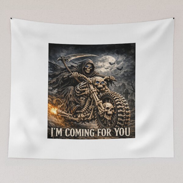 Item preview, Grim Reaper Biker – I'm Coming for You... designed and sold by Nela-&-Lena.