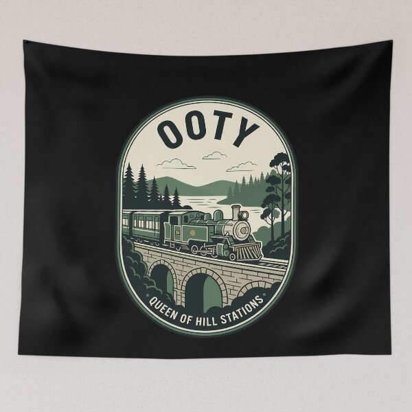 Item preview, Ooty Queen of Hill Stations Vintage Travel Emblem designed and sold by k3rstman1.