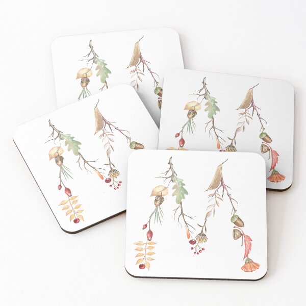 Item preview, Botanical Autumn Capital Letter M designed and sold by Flowersforbear.