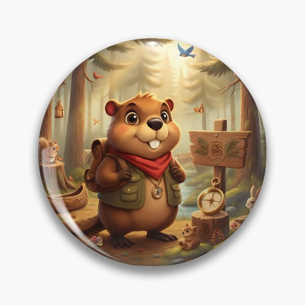Item preview, Happy Beaver Adventures – The Whispering Pine Grove designed and sold by Clothes With Smiling Animals Walt Gral.