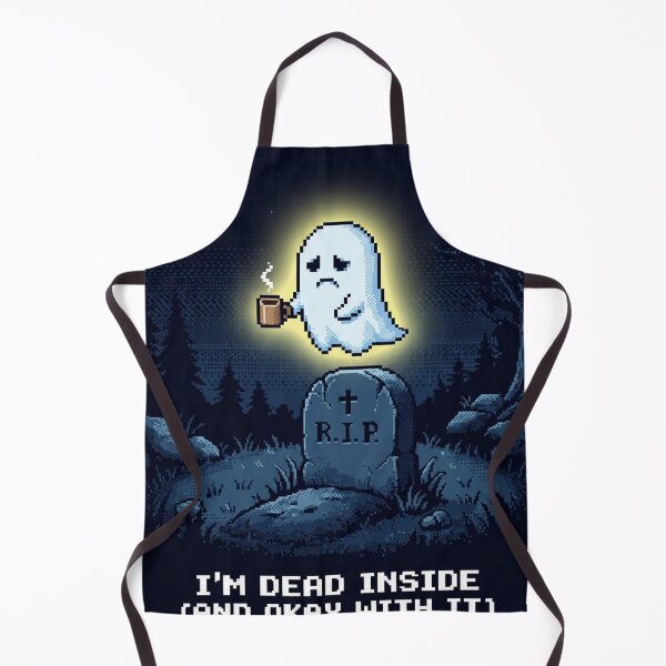 Item preview, Dead Inside Funny Ghost Pixel Art Coffee Introvert designed and sold by Arobinoz.