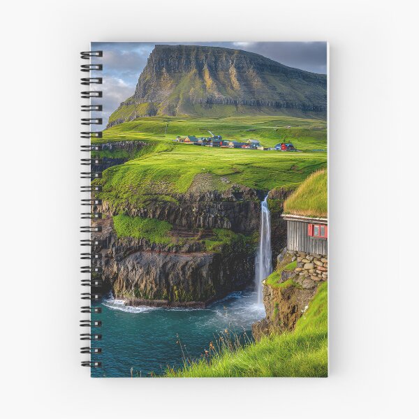 Item preview, Stunning Faroe Islands Landscape with Waterfall Vista designed and sold by Artessie.