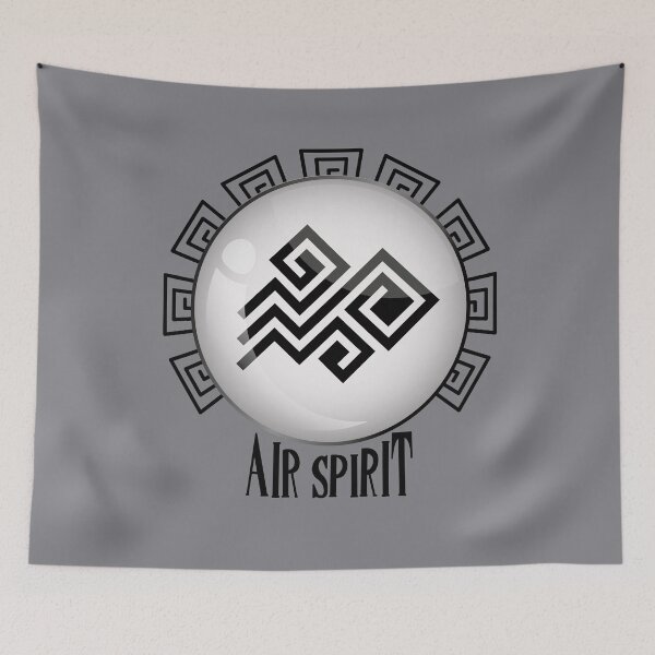 Item preview, Air element spirit logo designed and sold by Konopikyu.