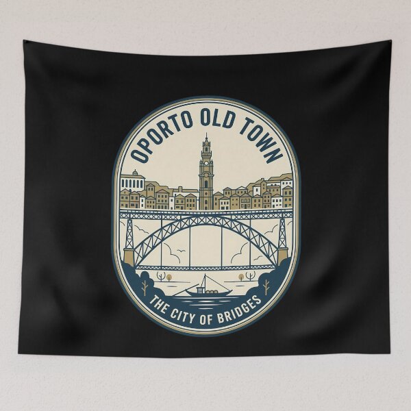 Item preview, Oporto Old Town Vintage Travel Emblem Porto Portugal designed and sold by k3rstman1.