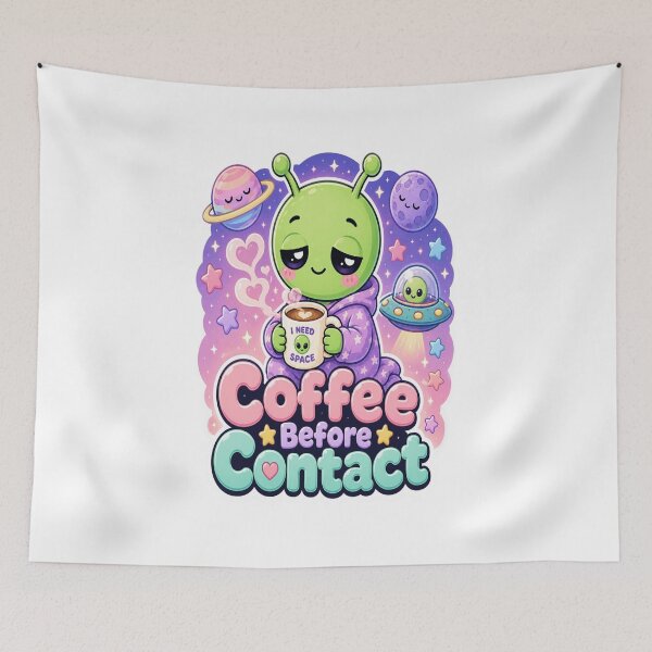 Item preview, Coffee Before Contact Alien Design designed and sold by Ruamid.