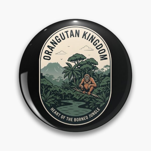 Item preview, Orangutan Kingdom Borneo Vintage Travel Emblem designed and sold by k3rstman1.