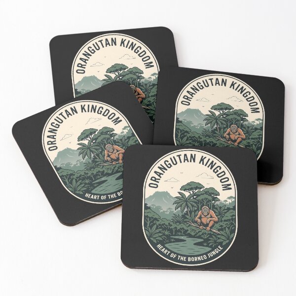 Item preview, Orangutan Kingdom Borneo Vintage Travel Emblem designed and sold by k3rstman1.