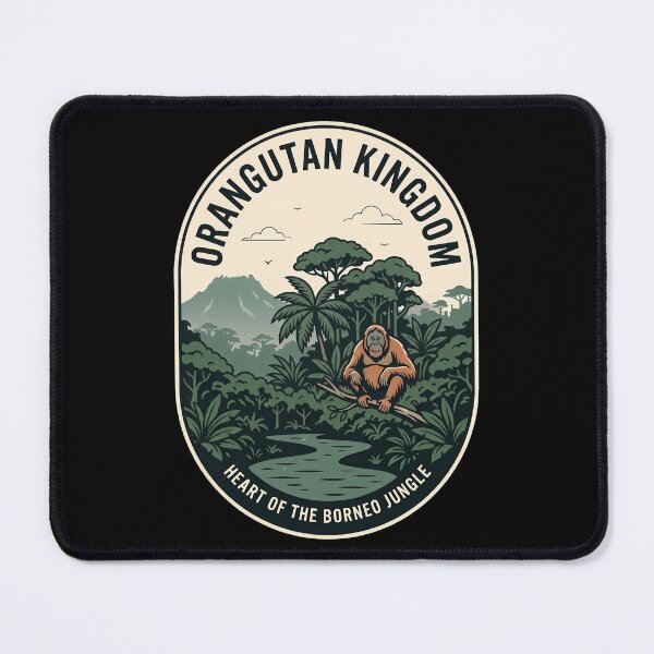 Item preview, Orangutan Kingdom Borneo Vintage Travel Emblem designed and sold by k3rstman1.
