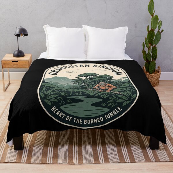 Item preview, Orangutan Kingdom Borneo Vintage Travel Emblem designed and sold by k3rstman1.