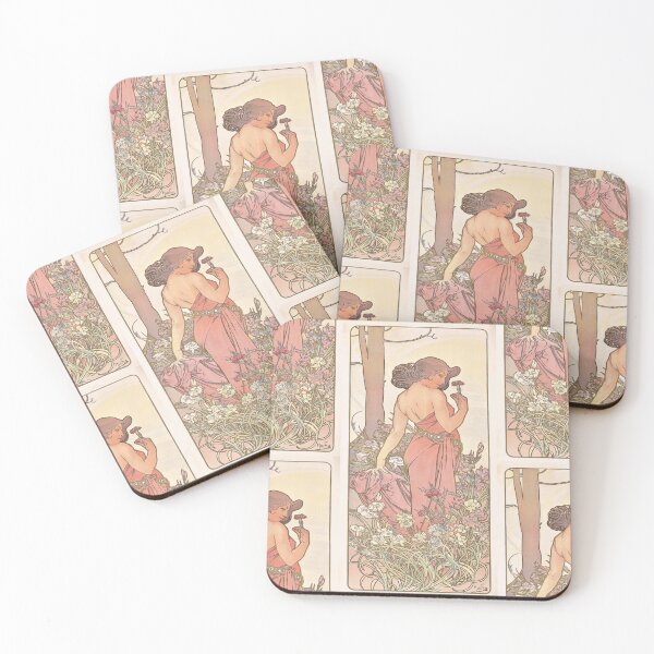 Item preview, Woman Smelling Carnation Among Flowers designed and sold by artofuniverse.