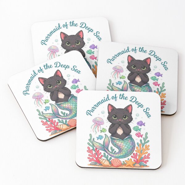 Item preview, Cute Mermaid Cat Fantasy Ocean Sticker designed and sold by Mahilis.