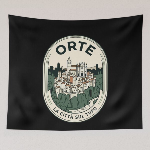 Item preview, Vintage Travel Emblem Orte Italy Cityscape designed and sold by k3rstman1.