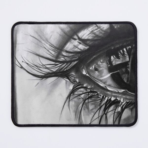Item preview, Hyperrealistic Detailed Eye Close-Up – Charcoal Sketch designed and sold by BoyanVBart.