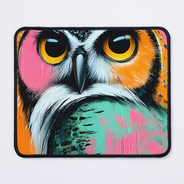 Item preview, Vibrant Owl Artwork with Unique Color Palette designed and sold by Artessie.