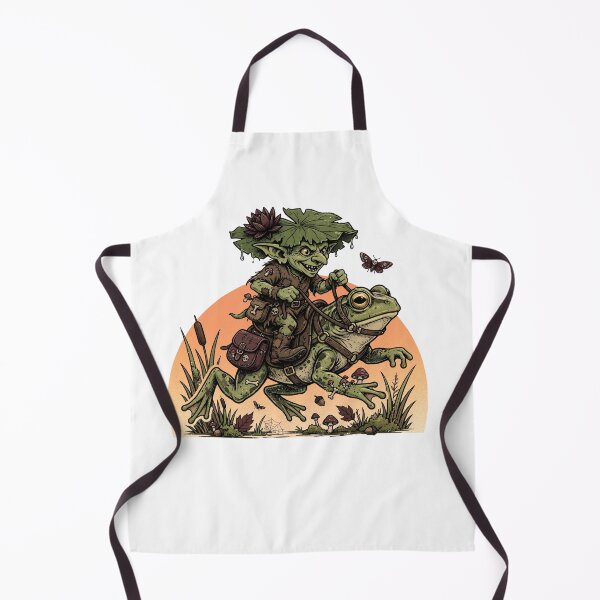 Item preview, Goblin Riding Frog - Goblincore Swamp Adventure designed and sold by Neurospicy Trolls.