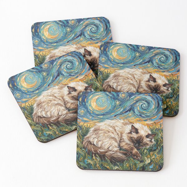 Item preview, Sleepy Himalayan Night designed and sold by AjaTrier.