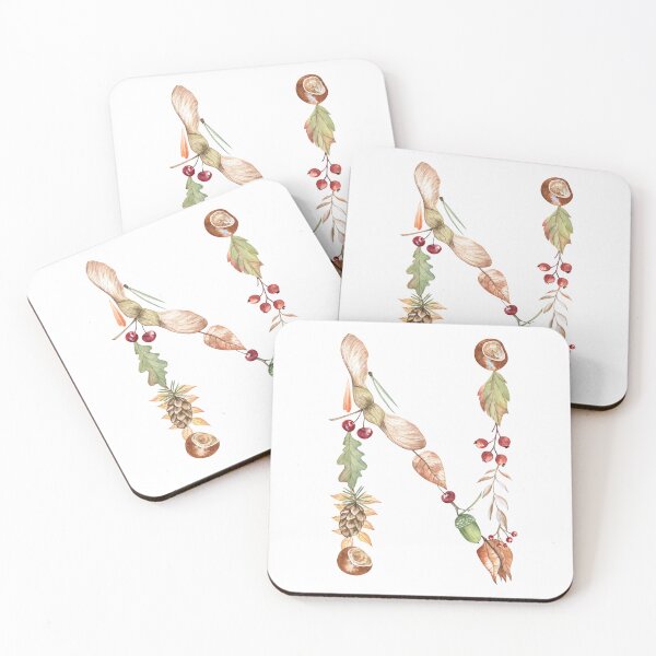 Item preview, Autumn Botanical Letter N Monogram designed and sold by Flowersforbear.