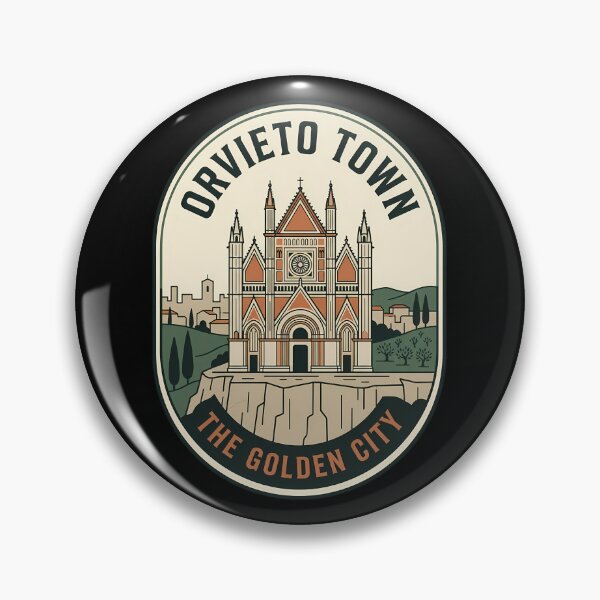Item preview, Orvieto Italy Golden City Vintage Travel Emblem designed and sold by k3rstman1.