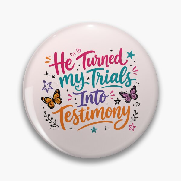 Item preview, He Turned My Trials Into Testimony, Christian Quote, Faith, Christian, Retro Stripe, Inspirational Bible designed and sold by Sprinkle12345.