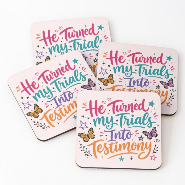 Item preview, He Turned My Trials Into Testimony, Christian Quote, Faith, Christian, Retro Stripe, Inspirational Bible designed and sold by Sprinkle12345.