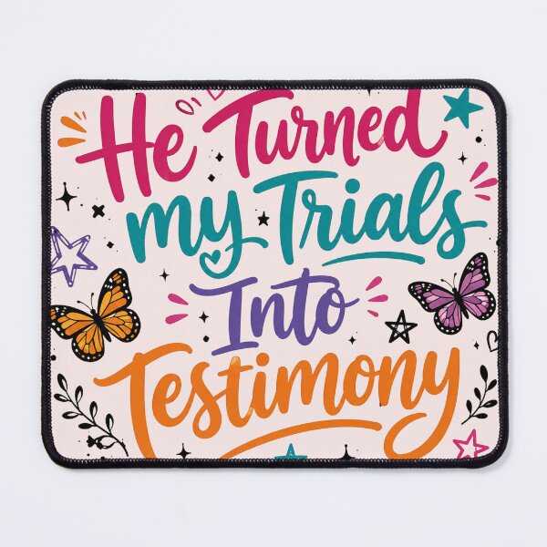Item preview, He Turned My Trials Into Testimony, Christian Quote, Faith, Christian, Retro Stripe, Inspirational Bible designed and sold by Sprinkle12345.