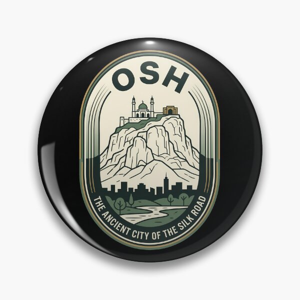 Item preview, Osh Kyrgyzstan Sulayman Mountain Vintage Travel Emblem designed and sold by k3rstman1.