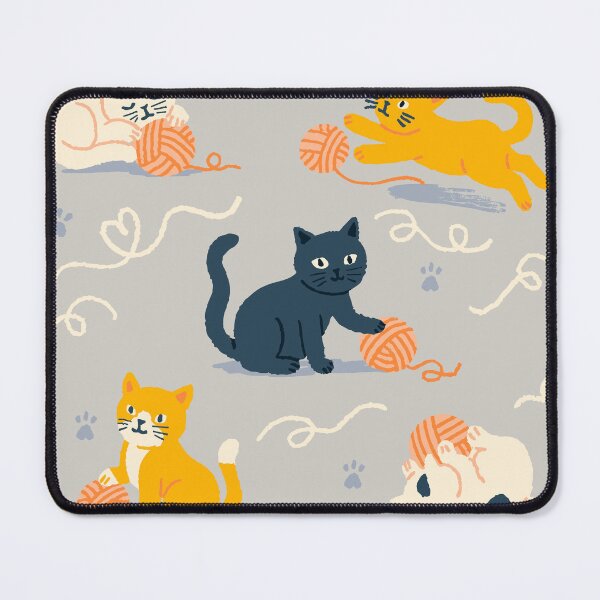 Item preview, Playful Kittens – Cats with Yarn Balls Pattern designed and sold by BuckaBaby.