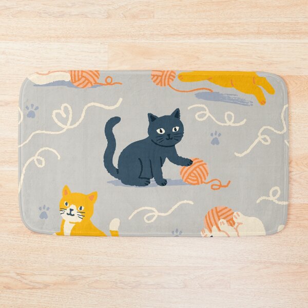 Item preview, Playful Kittens – Cats with Yarn Balls Pattern designed and sold by BuckaBaby.
