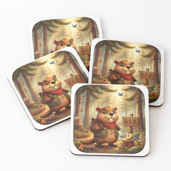 Item preview, Happy Beaver Adventures – The Whispering Pine Grove designed and sold by Clothes With Smiling Animals Walt Gral.