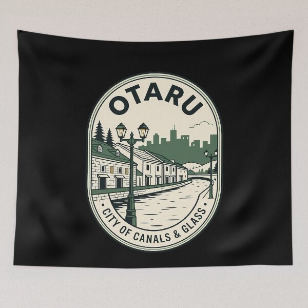 Item preview, Otaru Japan Canal Scene Vintage Travel Emblem designed and sold by k3rstman1.