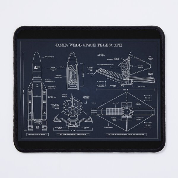 Item preview, James Webb Space Telescope (Aged Blue Board) designed and sold by BGALAXY.