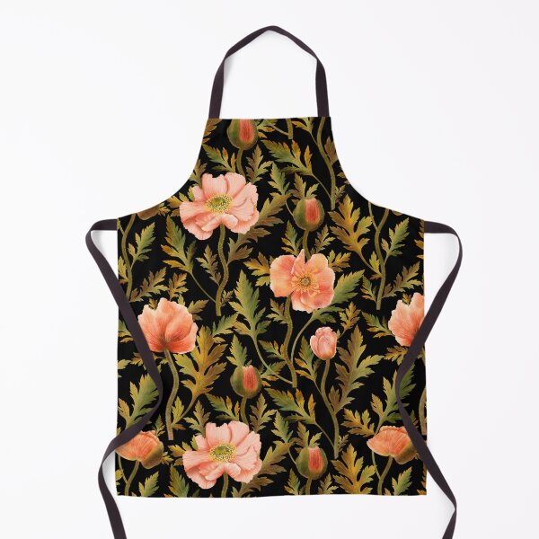 Item preview, Vintage Moody Orange Poppies Seamless Pattern designed and sold by Grin Katalina Floral Patterns & Cozy Art.