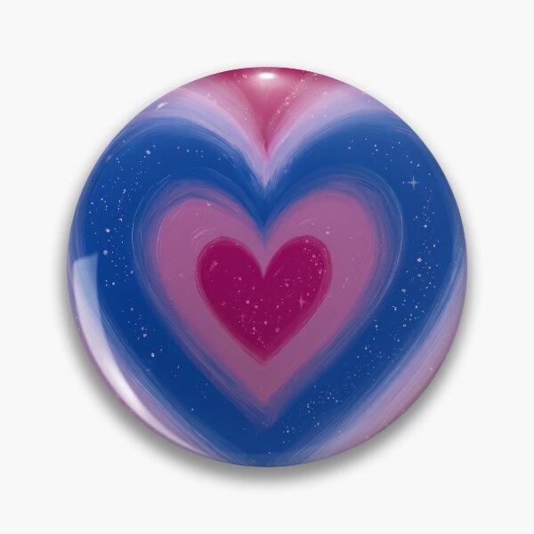 Item preview, Bisexual Pride Heart – Dreamy Pride Aura Heart Aesthetic designed and sold by Cannaxes Studio.