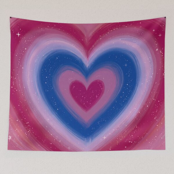 Item preview, Bisexual Pride Heart – Dreamy Pride Aura Heart Aesthetic designed and sold by Cannaxes Studio.