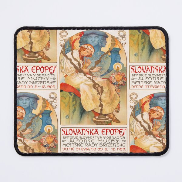 Item preview, Slav Epic Red Haired Maiden With Harp designed and sold by artofuniverse.